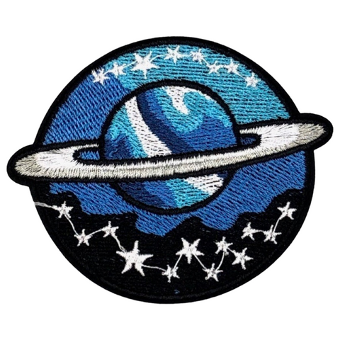 Planeet Planeetring Sterren Strijk Embleem Patch