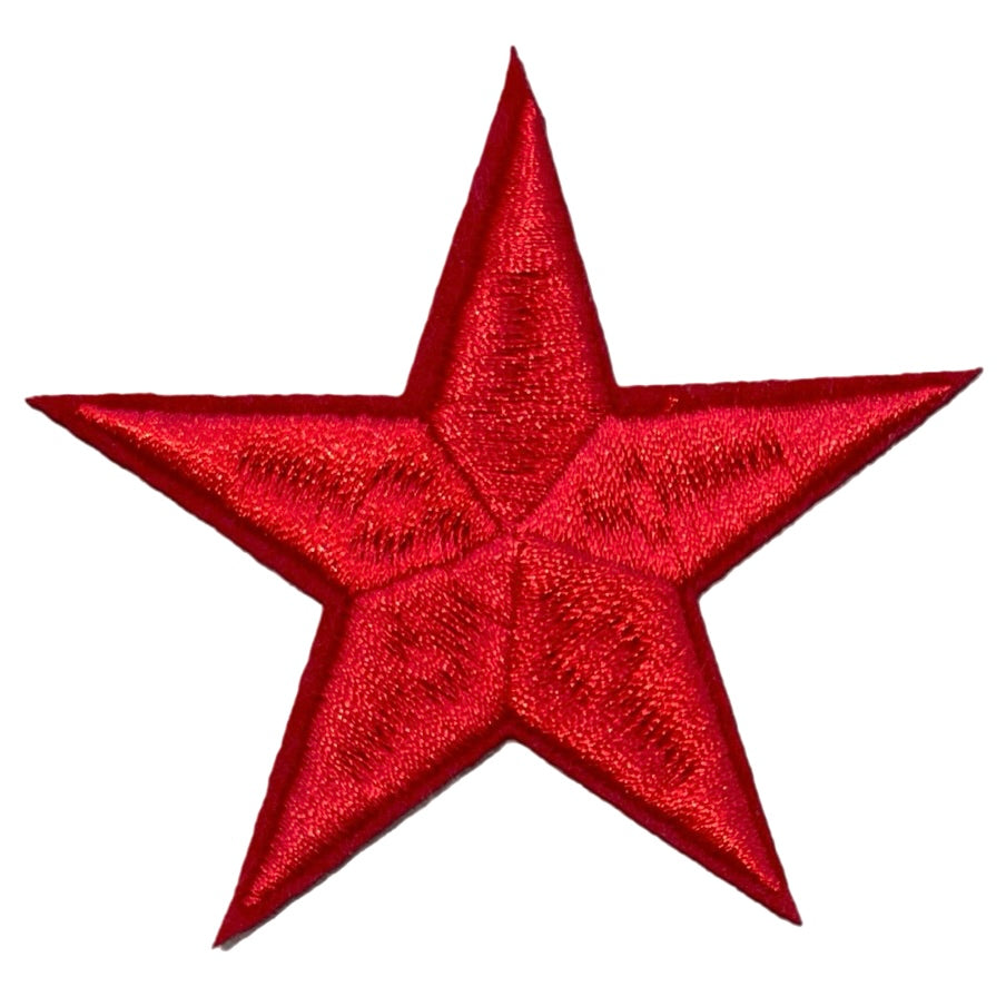 Ster Strijk Patch Rood Vijf Puntig Large