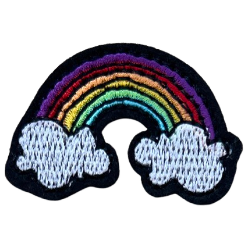 Regenboog Wolkjes Strijk Embleem Patch