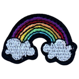 Regenboog Wolkjes Strijk Embleem Patch