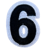 Cijfer Nummer Strijk Patches Embleem Wit Zwart