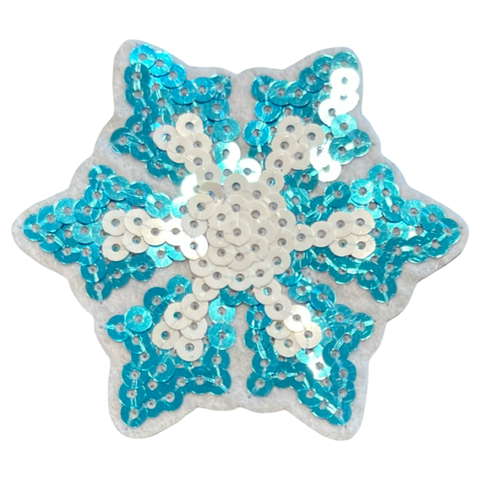 Sneeuw IJskristal Paillette Strijk Embleem Patch