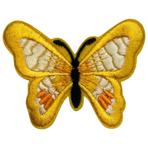 Vlinder Strijk Applicatie Embleem Patch Geel