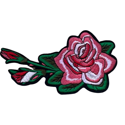 Roos Bloem Knop Strijk Embleem Patch