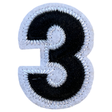 Cijfer Nummer Strijk Patches Embleem Wit Zwart