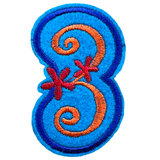 Cijfer Nummer 3 Strijk Embleem Patches Multicolor
