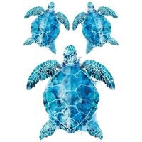 Vollfarbiges Schildkröten-Bügelbild