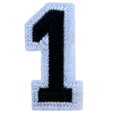 Cijfer Nummer Strijk Patches Embleem Wit Zwart