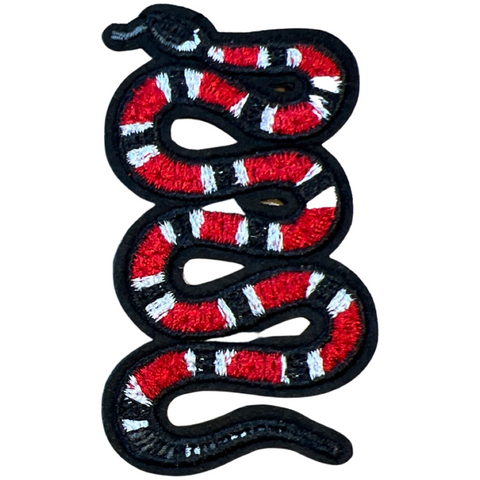Koraal Slang Strijk Embleem Patch Small