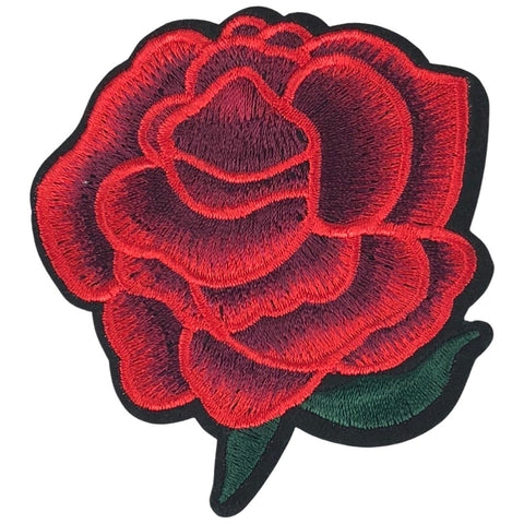 Roos Pioen Bloem Strijk Embleem Patch