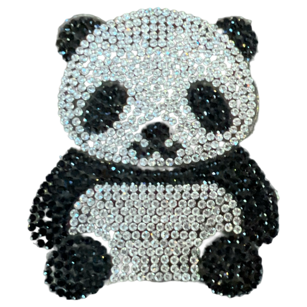 Panda Beer Strass Strijk Embleem Patch