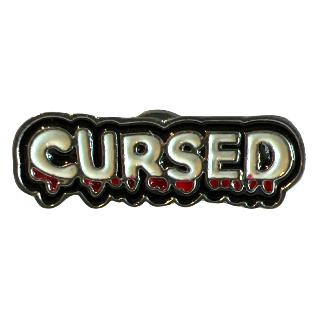 Cursed Vervloekt Tekst Emaille Pin