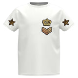 Kronen-Aufnäher mit Logo-Applikation zum Aufbügeln