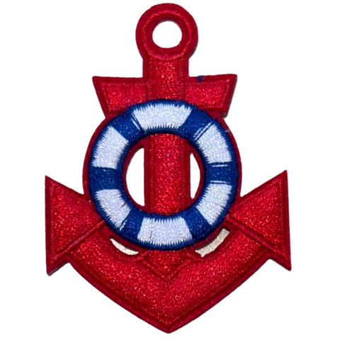 Rood Anker Strijk Embleem Patch