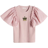 Kroon Strijk Embleem Patch op een roze topje