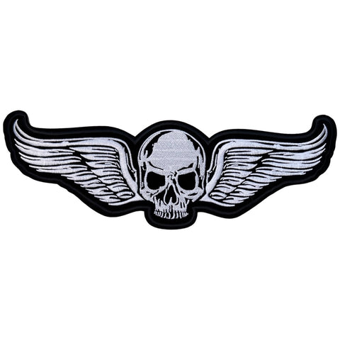 Schedel Skull Wings Strijk Embleem XXL Patch