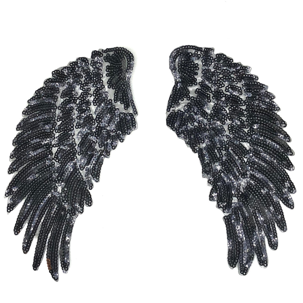 Vleugel Engel Vleugels Strijk Applicatie Patch Set Zwart