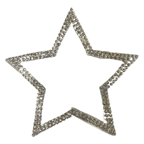 Ster Strijk Embleem Patch Dubbel Strass