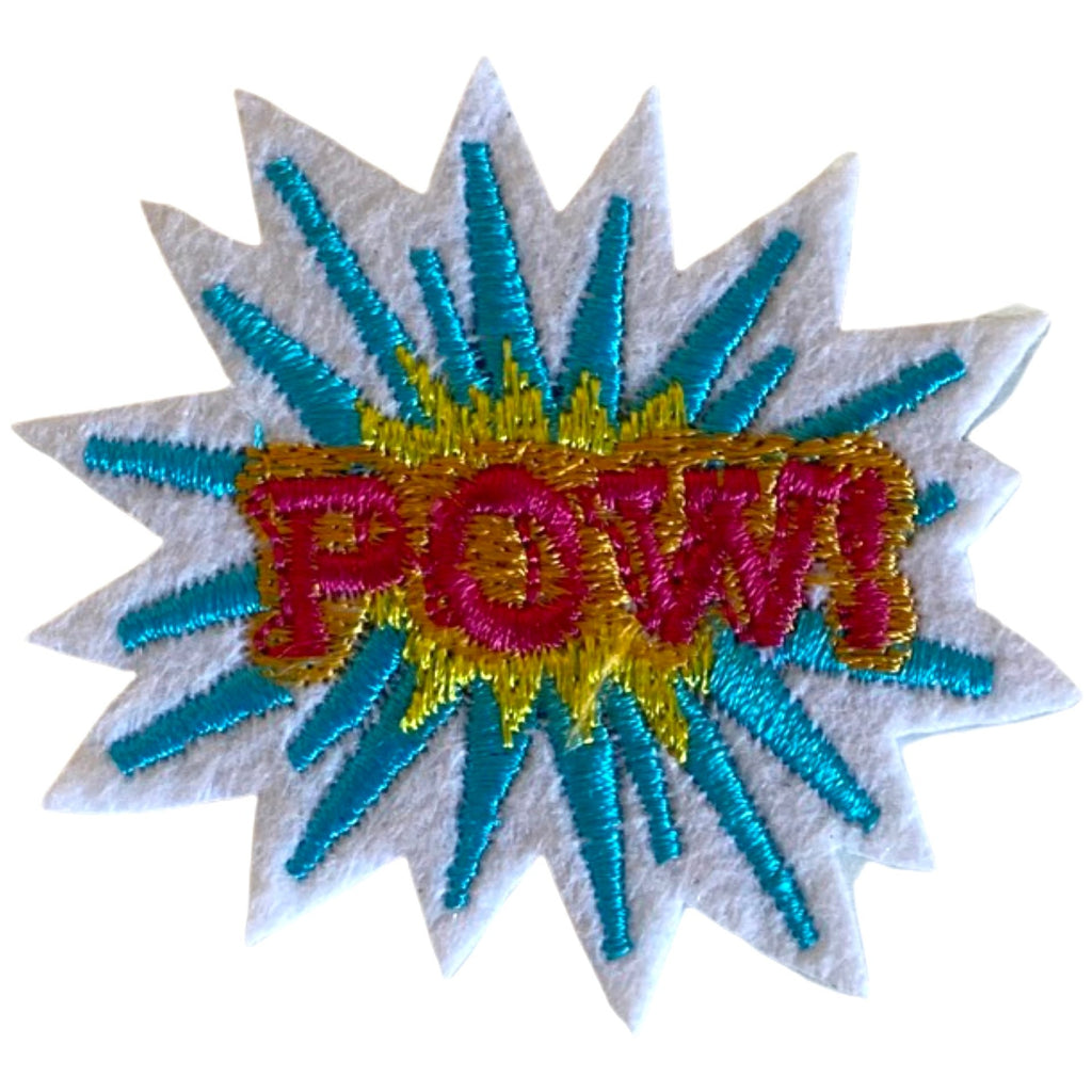 Pow Comic Style Tekstwolkje Strijk Embleem Patch