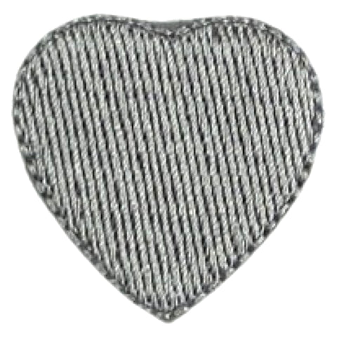 Hartje Strijk Embleem Patch Applicatie Zilver Medium