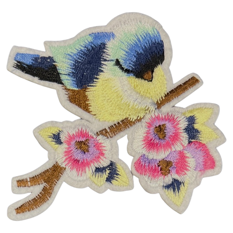 Vogel Vogeltje Koolmees Strijk Patch