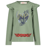 Cosplay Sequins Venetiaans Kant Strijk Applicatie Patch Rood op een groene sweater kindermaat