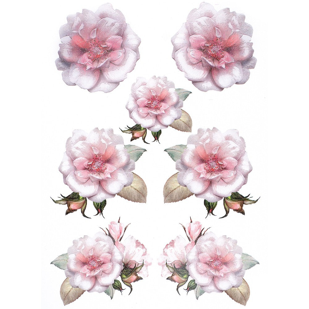 Roos Wilderozen Bloemen Full Color Strijk Applicatie