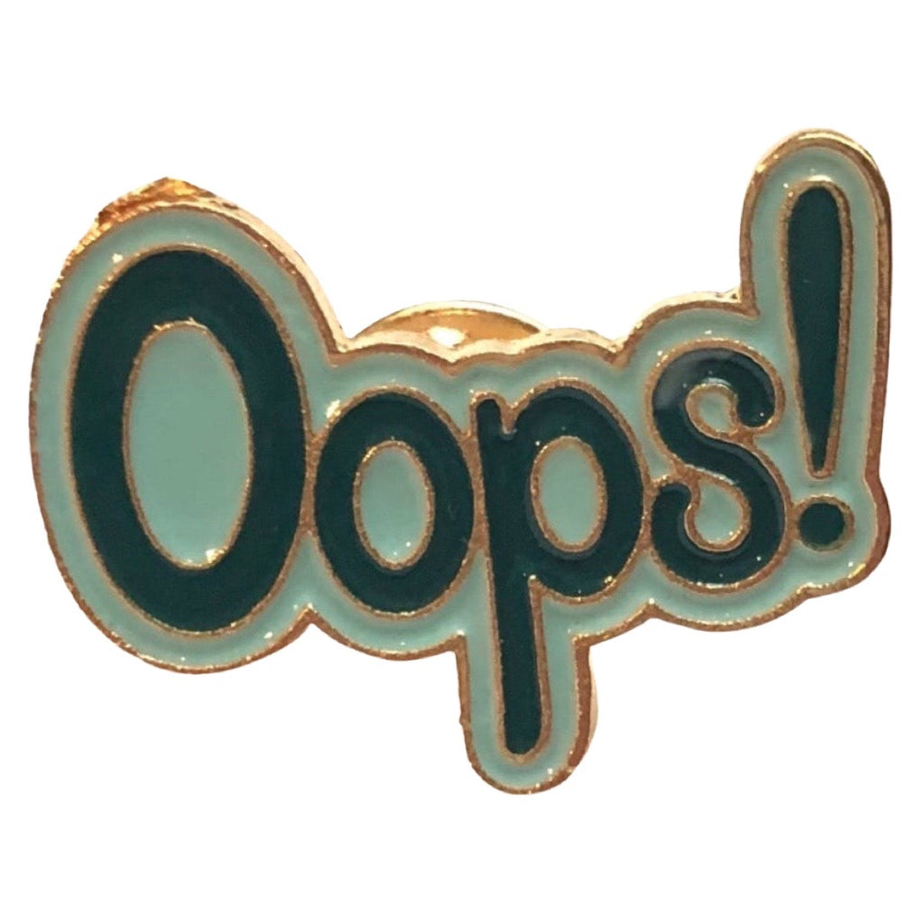 Oops Comic Tekst Emaille Pin
