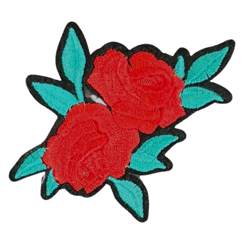Rose, Rosen, Rosenblatt, zum Aufbügeln, Emblem, Aufnäher, L