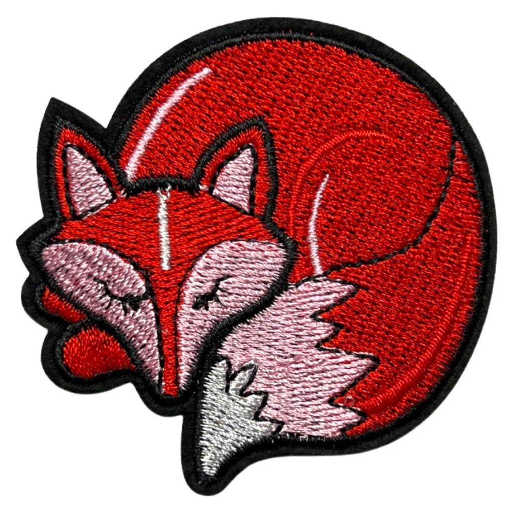 Vos Strijk Embleem Patch Rood Roze
