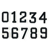 Zwart Witte Cijfer 1 Tot En Met 9 Strijk Patches