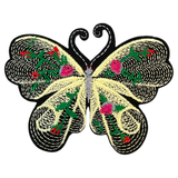 Vlinder Strijk Embleem Patch Artistiek Lichtgeel