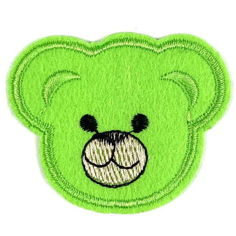 Kopie van Teddy Beer Strijk Embleem Patch Licht Groen