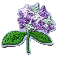 Hortensienblüten-Emblem-Aufnäher zum Aufbügeln