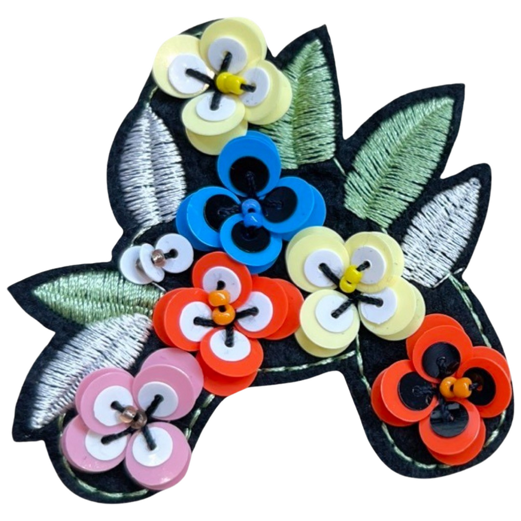 Flower Power Bloemen Paillette Op Naai Patch