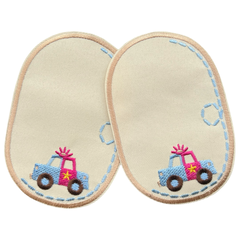 Knie-Ellenbogen-Aufnäher-Set, Polizeiauto