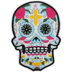 Sugar Skull Totenkopf XL Aufnäher mit Emblem zum Aufbügeln