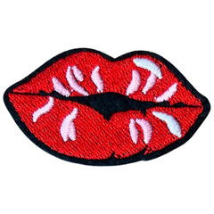 Mundkuss-Emblem-Aufnäher zum Aufbügeln