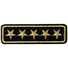 Militärischer Fünf-Rang-Sterne-Emblem-Aufnäher zum Aufbügeln