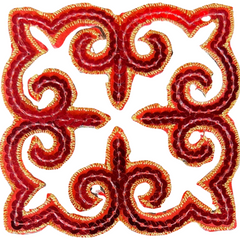 Tribal Paillette rote Pailletten Cosplay Eisen auf Emblem Patch