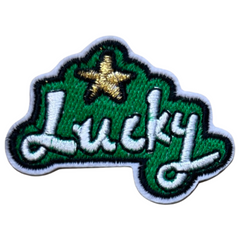 Lucky Text Aufnäher-Emblem-Patch-Aufkleber
