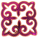 Tribal Paillette Roze Sequins Cosplay Strijk Embleem Patch