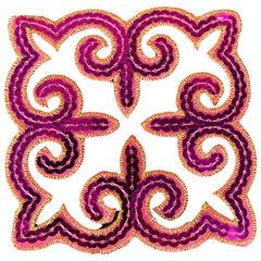 Tribal Paillette rosa Pailletten Cosplay Eisen auf Emblem Patch