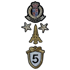 Paris Fashion-Emblem-Patch-Set zum Aufbügeln