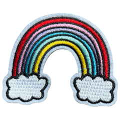 Regenbogenwolken-Logo-Aufnäher zum Aufbügeln