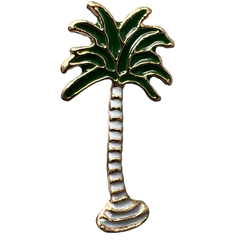 Palme mit weißem Stamm Emaille Pin
