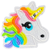 Eenhoorn Strijk Embleem Patch Regenboog Manen