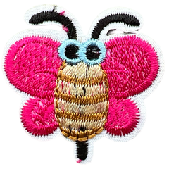 Bee Bee Logo-Aufnäher zum Aufbügeln, Rosa
