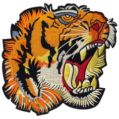 Tigerkopf-Brüllen-Emblem-Aufnäher zum Aufbügeln
