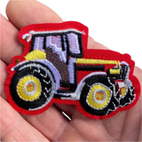 Close-up van de Tractor Trekker Rood Strijk Embleem Patch